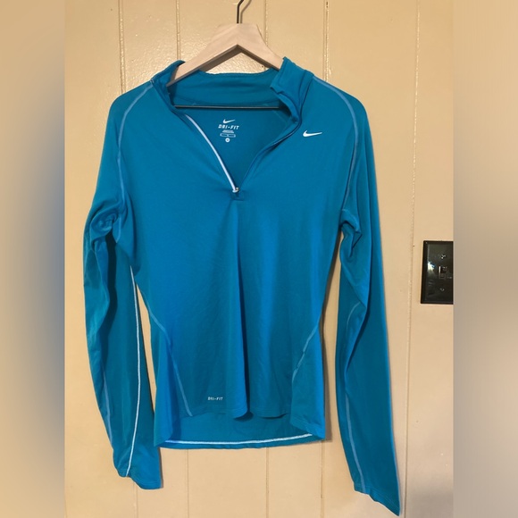 Nike Tops - Nike Dry Fit Blue Athletic Jacket Size M Activewear Long Sleeve